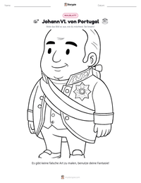 Johann VI. von Portugal druckbare Arbeitsblatt Vorschau