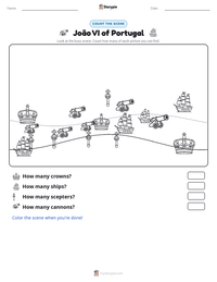 João VI of Portugal printable worksheet preview