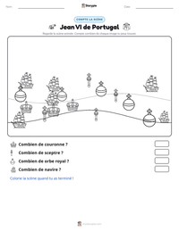 Aperçu de la feuille de travail imprimable Jean VI de Portugal