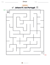 Johann VI. von Portugal druckbare Arbeitsblatt Vorschau