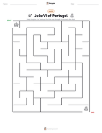João VI of Portugal printable worksheet preview
