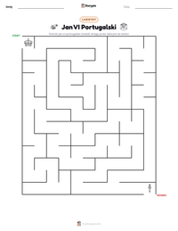 Podgląd drukowalnego arkusza ćwiczeń Jan VI Portugalski