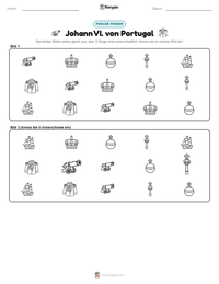 Johann VI. von Portugal druckbare Arbeitsblatt Vorschau