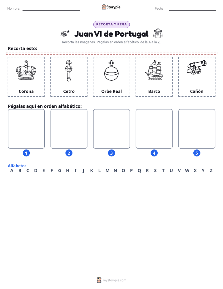 Cortar y Pegar el Alfabeto