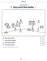 King Laurin's Rose Garden printable worksheet preview