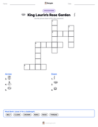 King Laurin's Rose Garden printable worksheet preview