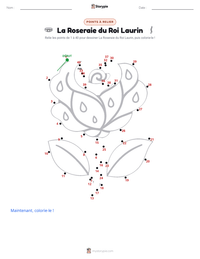 Aperçu de la feuille de travail imprimable La Roseraie du Roi Laurin