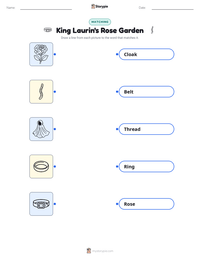 King Laurin's Rose Garden printable worksheet preview