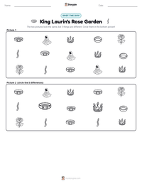King Laurin's Rose Garden printable worksheet preview