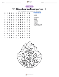 König Laurins Rosengarten druckbare Arbeitsblatt Vorschau