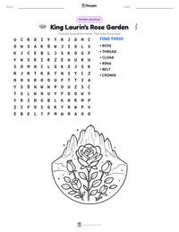 King Laurin's Rose Garden printable worksheet preview