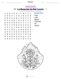 Aperçu de la feuille de travail imprimable La Roseraie du Roi Laurin