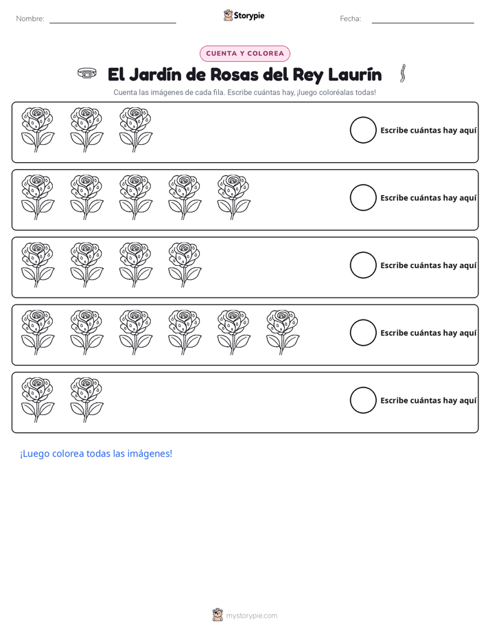 Contar y Colorear