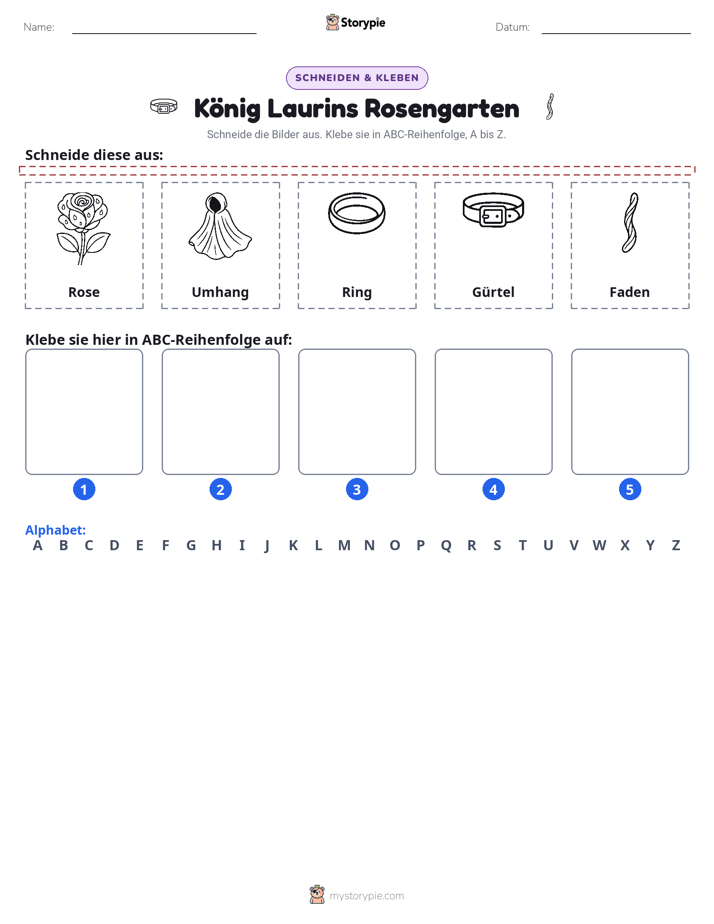 Schneiden & Einfügen Alphabet