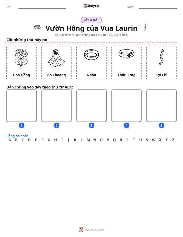 Cắt & Dán Chữ Cái