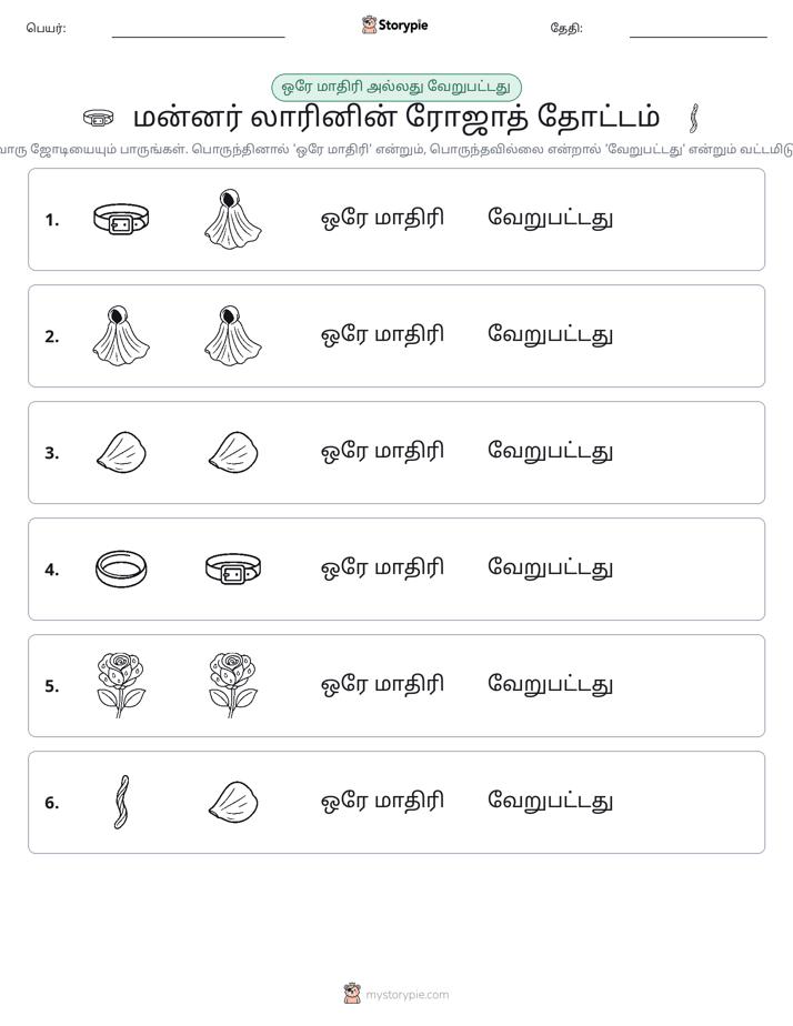 அதே அல்லது மாறுபட்டது
