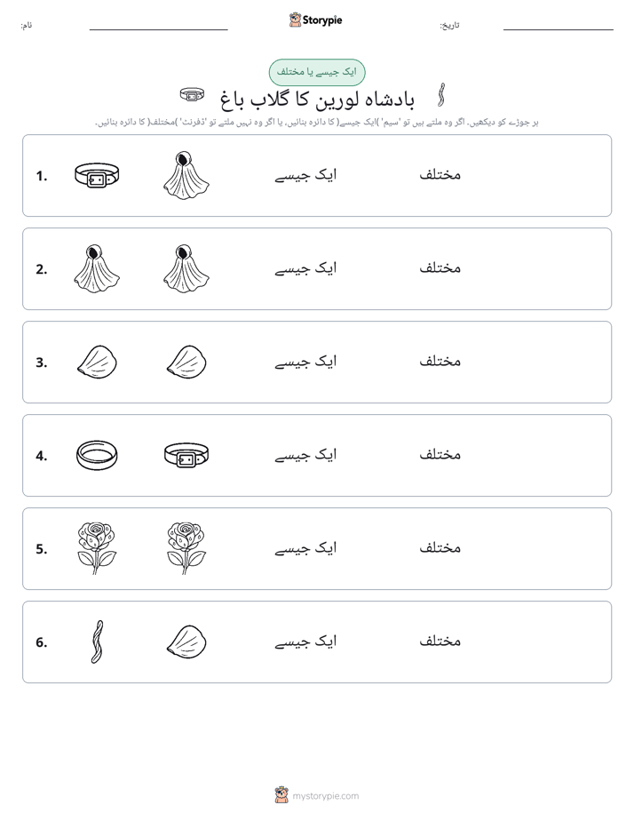 ایک جیسا یا مختلف