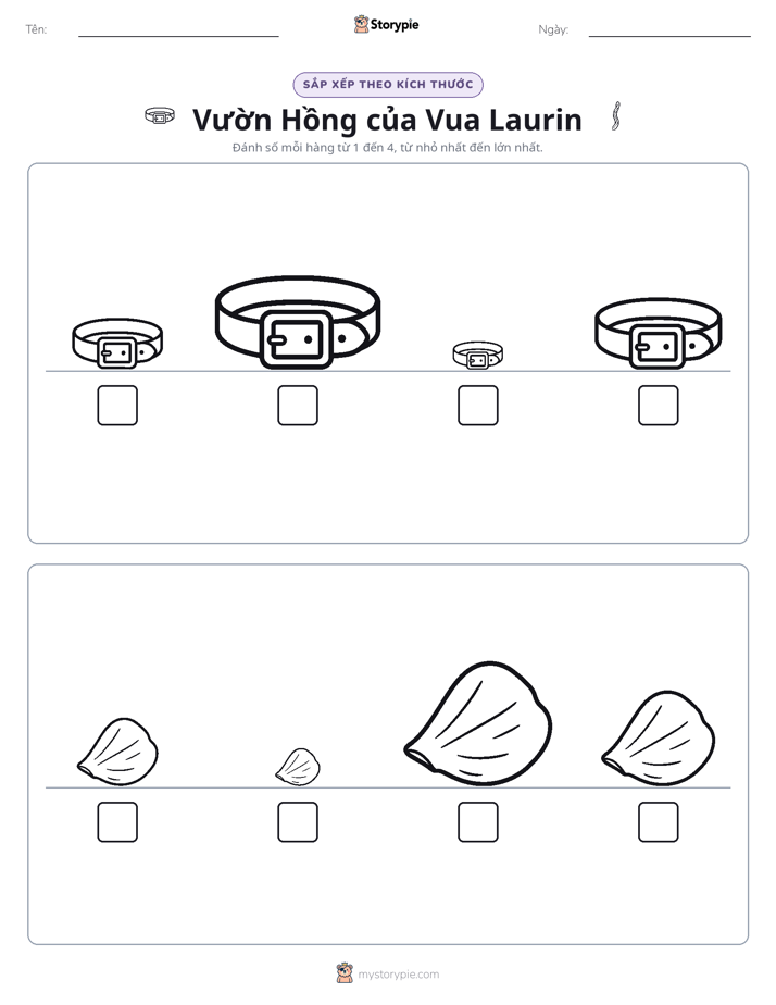 Thứ Tự Kích Thước