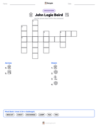 John Logie Baird printable worksheet preview