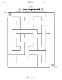 John Logie Baird printable worksheet preview