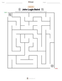 John Logie Baird afdrukbare werkblad voorbeeld