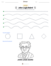 John Logie Baird printable worksheet preview