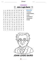 John Logie Baird afdrukbare werkblad voorbeeld