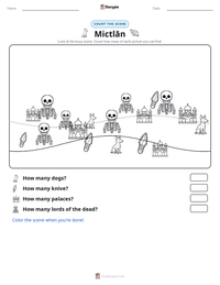 Mictlān printable worksheet preview