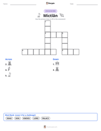 Mictlān printable worksheet preview