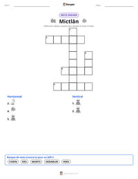 Aperçu de la feuille de travail imprimable Mictlān