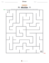 Mictlān druckbare Arbeitsblatt Vorschau