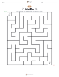 Mictlān printable worksheet preview