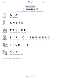 Mictlān printable worksheet preview