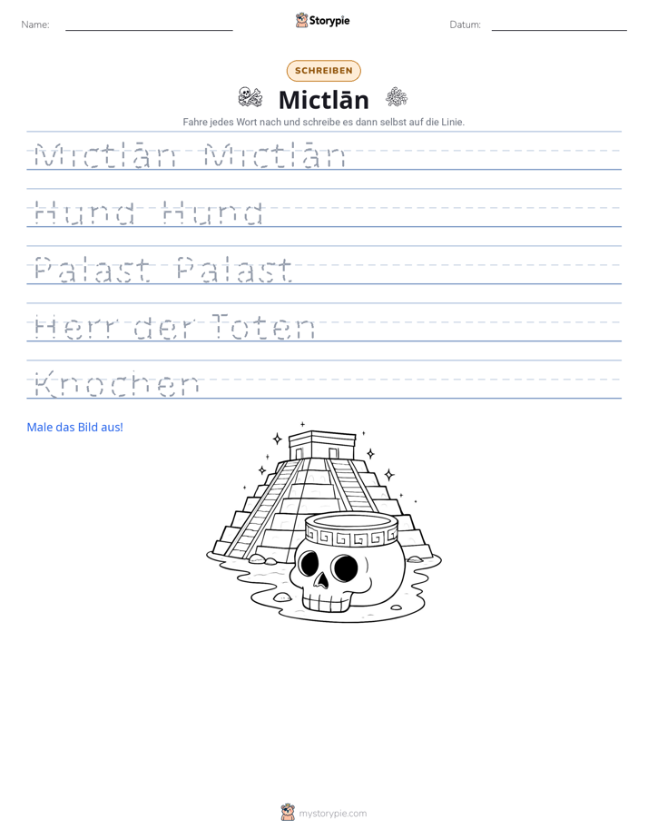 Schreibübung