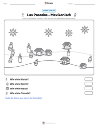 Las Posadas - Mexikanisch druckbare Arbeitsblatt Vorschau