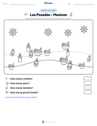 Las Posadas - Mexican printable worksheet preview
