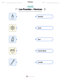 Las Posadas - Mexican printable worksheet preview