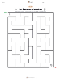 Las Posadas - Mexican printable worksheet preview