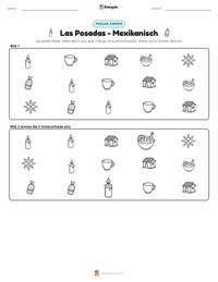 Las Posadas - Mexikanisch druckbare Arbeitsblatt Vorschau