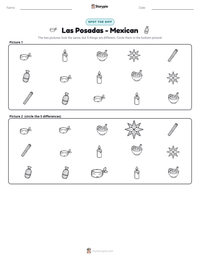 Las Posadas - Mexican printable worksheet preview
