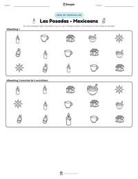 Las Posadas - Mexicaans afdrukbare werkblad voorbeeld