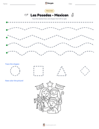 Las Posadas - Mexican printable worksheet preview
