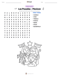 Las Posadas - Mexican printable worksheet preview