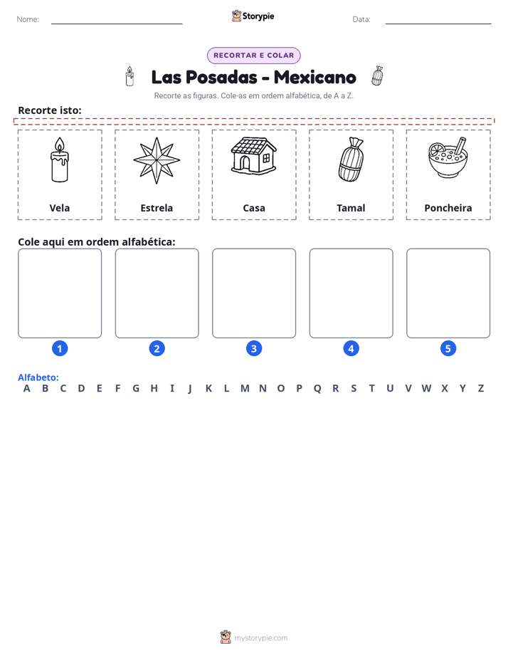 Recortar & Colar Alfabeto