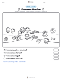 Aperçu de la feuille de travail imprimable Empereur Hadrien