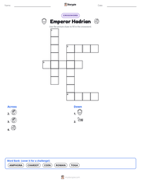 Emperor Hadrian printable worksheet preview