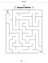 Emperor Hadrian printable worksheet preview
