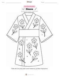 Prabaca lembar kerja cetak Kimono