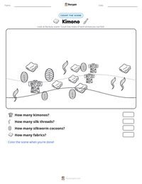 Kimono printable worksheet preview