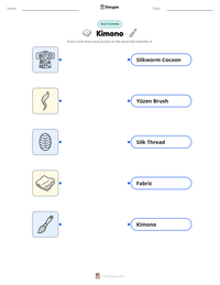 Kimono printable worksheet preview